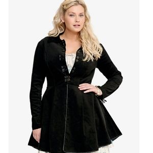 NWOT TORRID DISNEY Cinderella black fancy coat